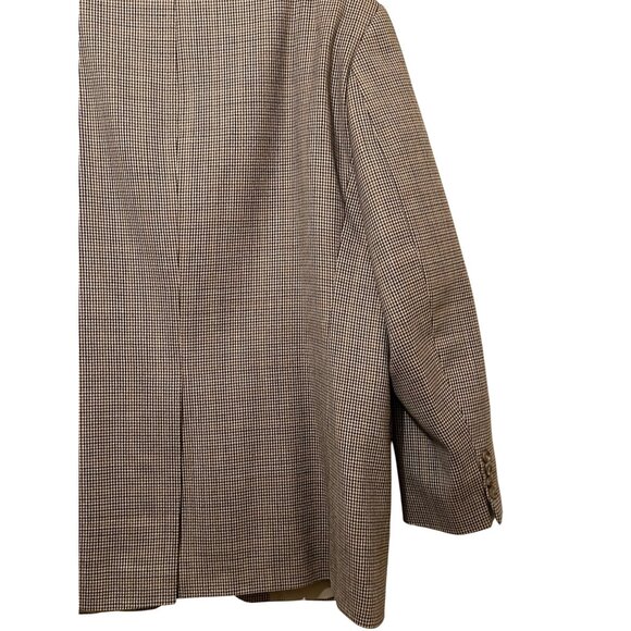 VTG Lauren Ralph Lauren Mens Houndstooth Wool Blazer Jacket 43R Made In Canada - Picture 16 of 16